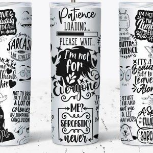 Ultimate Sarcastic Quotes Ladies 20 oz Stainless Steel Tumbler with Lid & Straw